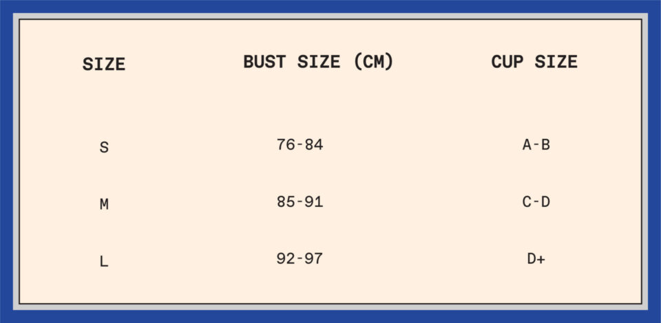 ysk bikins, copy and paste, size chart